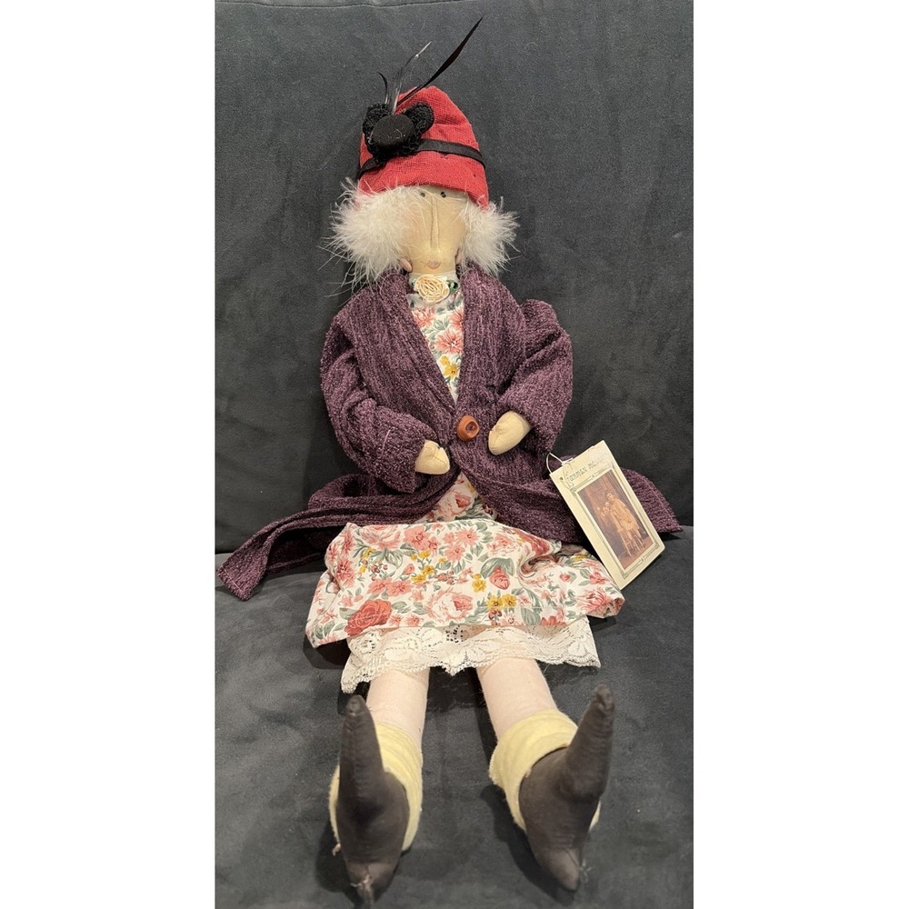 Carmen Manago Cloth Doll - 'Old Lady Hazel' Vintage - Signed - With Tag!